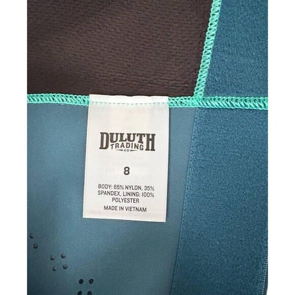 Duluth Trading Co High Impact Bonded Zip Front Sports Bra Size 8 Teal Blue - Picture 7 of 12